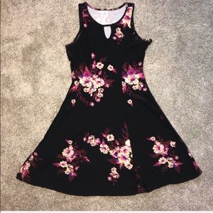 Black floral dress